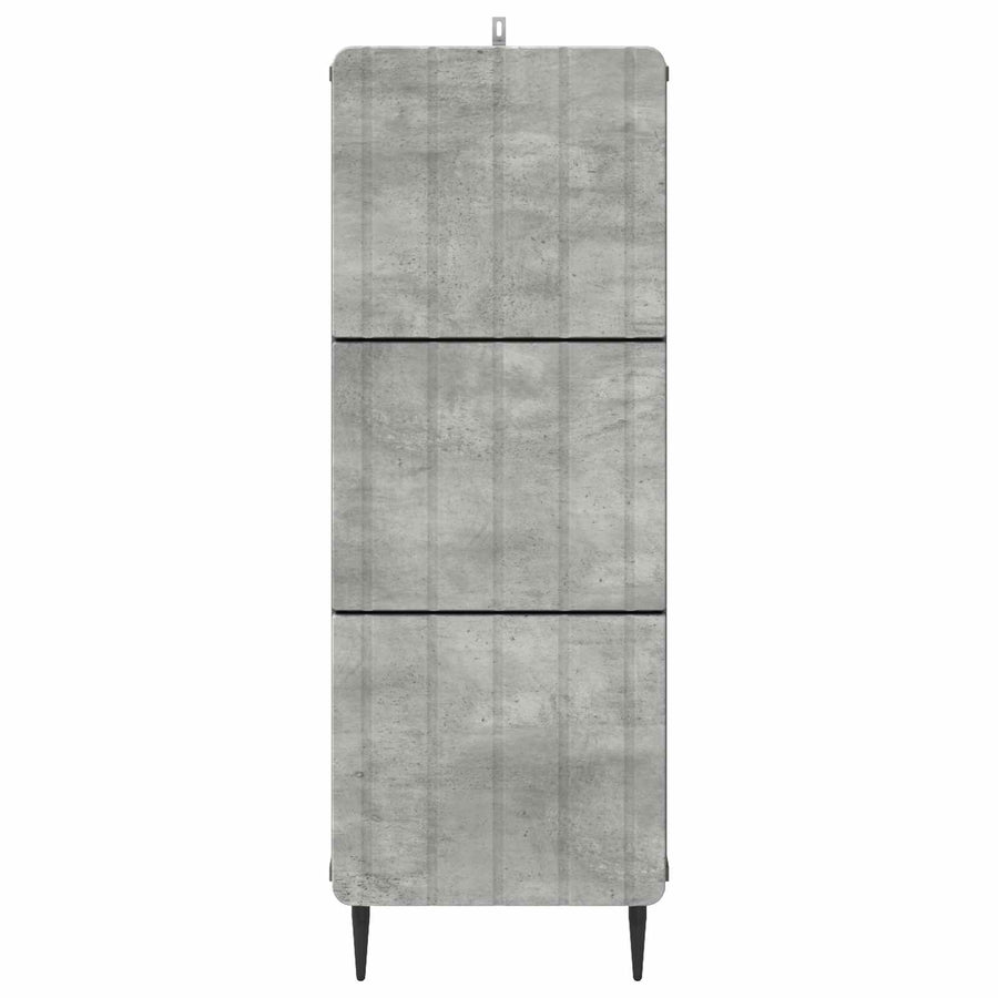 Ladenkast Betongrijs 33 x 34,5 x 92 cm Bewerkt hout