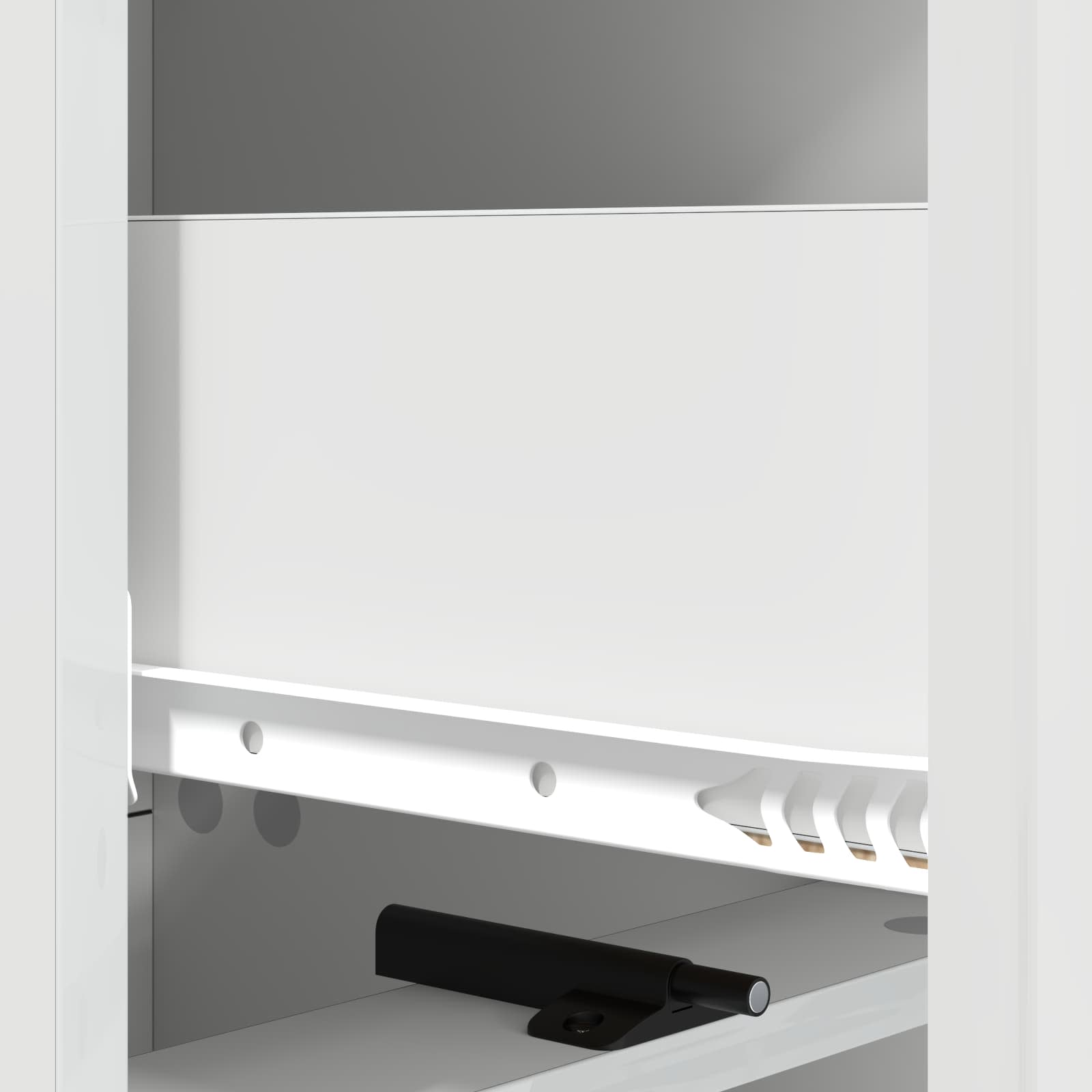 Ladenkast Hoogglans Wit 33 x 34,5 x 92 cm Bewerkt hout