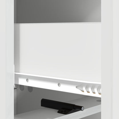 Ladenkast Hoogglans Wit 33 x 34,5 x 92 cm Bewerkt hout