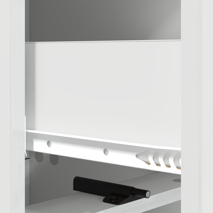 Ladenkast Hoogglans Wit 33 x 34,5 x 92 cm Bewerkt hout