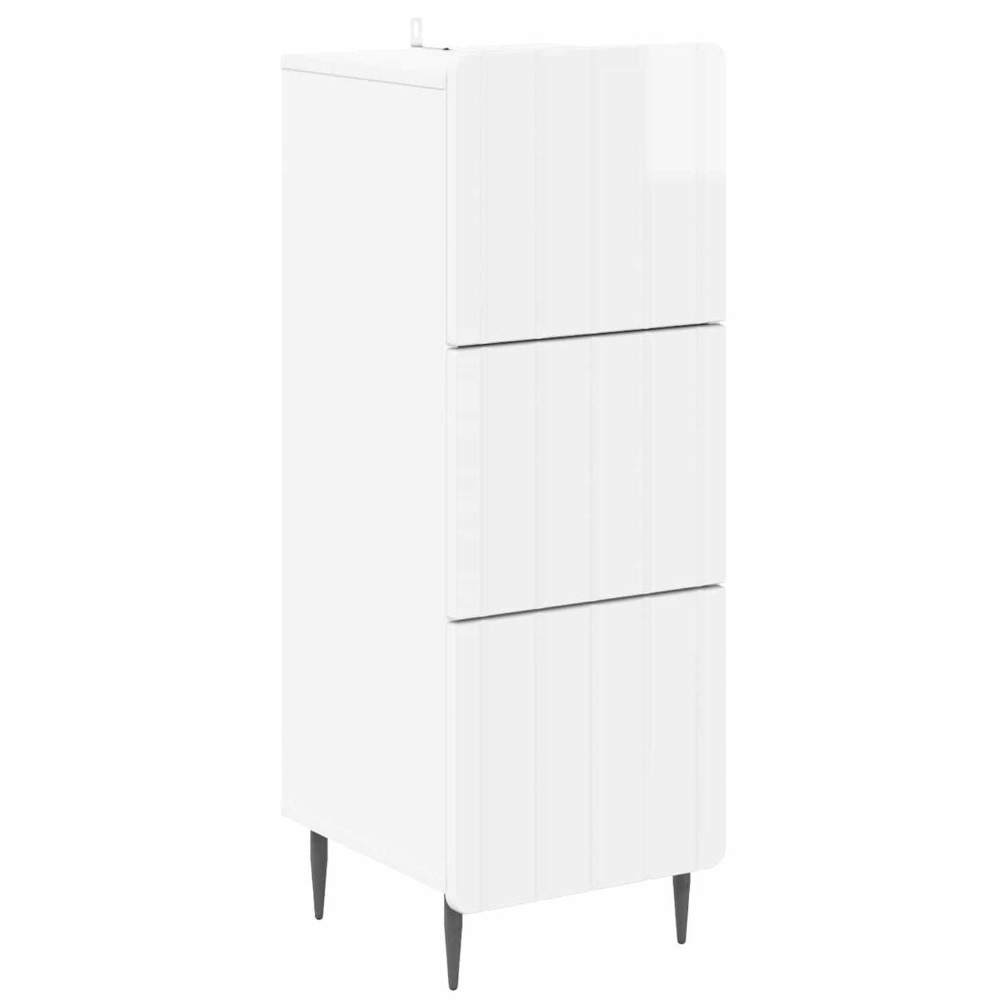Ladenkast Hoogglans Wit 33 x 34,5 x 92 cm Bewerkt hout