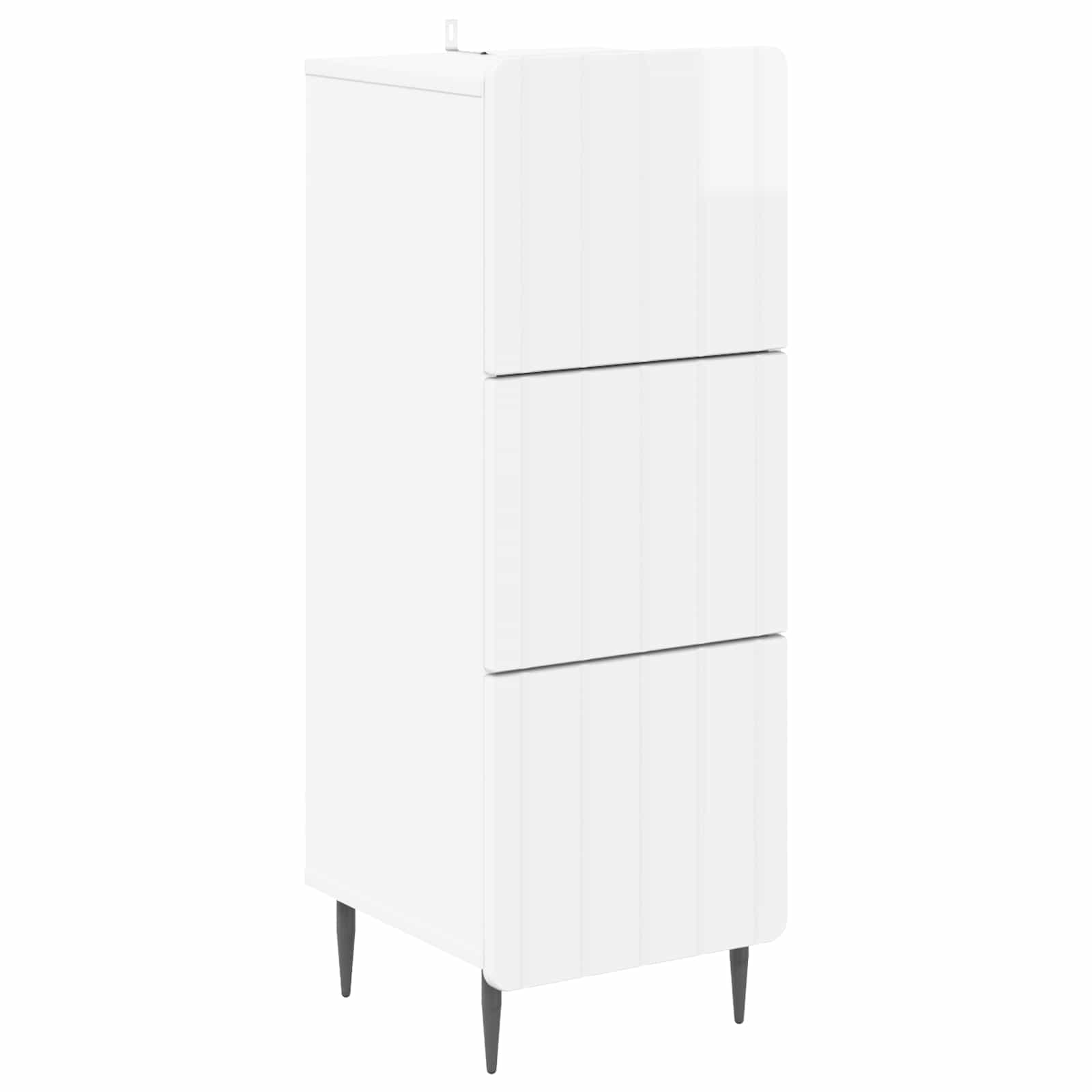 Ladenkast Hoogglans Wit 33 x 34,5 x 92 cm Bewerkt hout