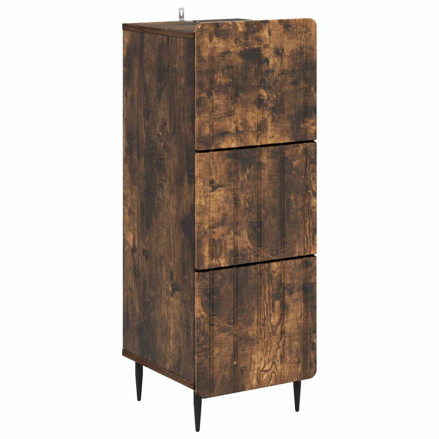 Ladenkast Gerookt eiken 33 x 34,5 x 92 cm Bewerkt hout