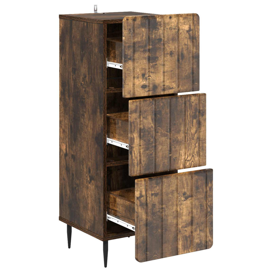 Ladenkast Gerookt eiken 33 x 34,5 x 92 cm Bewerkt hout