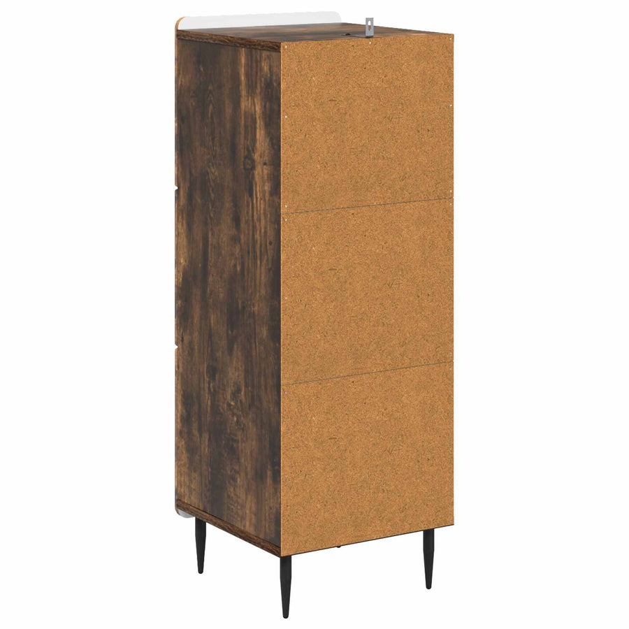 Ladenkast Gerookt eiken 33 x 34,5 x 92 cm Bewerkt hout