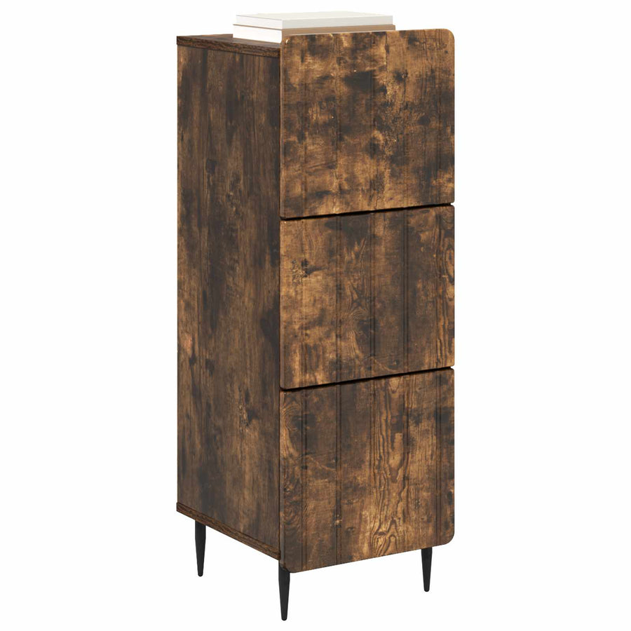 Ladenkast Gerookt eiken 33 x 34,5 x 92 cm Bewerkt hout