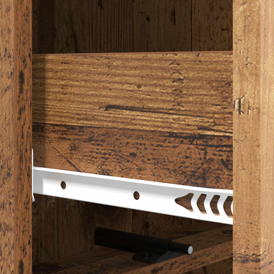 Ladenkast Oud hout 33 x 34,5 x 92 cm Bewerkt hout