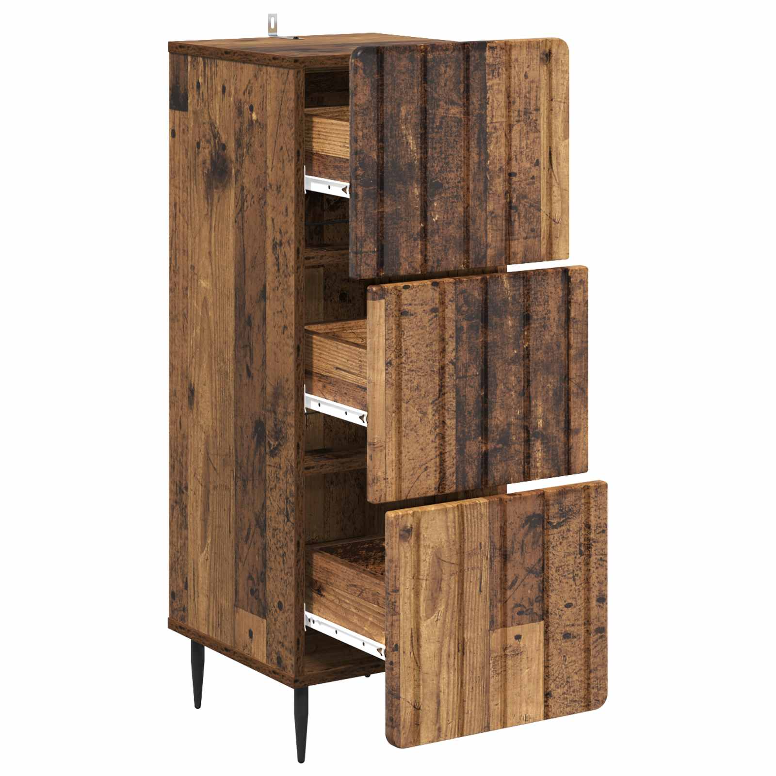 Ladenkast Oud hout 33 x 34,5 x 92 cm Bewerkt hout