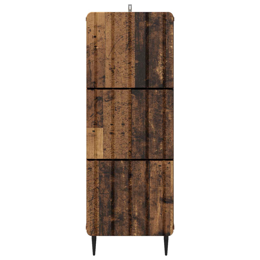 Ladenkast Oud hout 33 x 34,5 x 92 cm Bewerkt hout