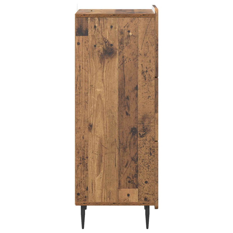 Ladenkast Oud hout 33 x 34,5 x 92 cm Bewerkt hout