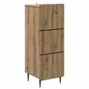 Ladekast bewerkt hout 33x34,5x92 cm