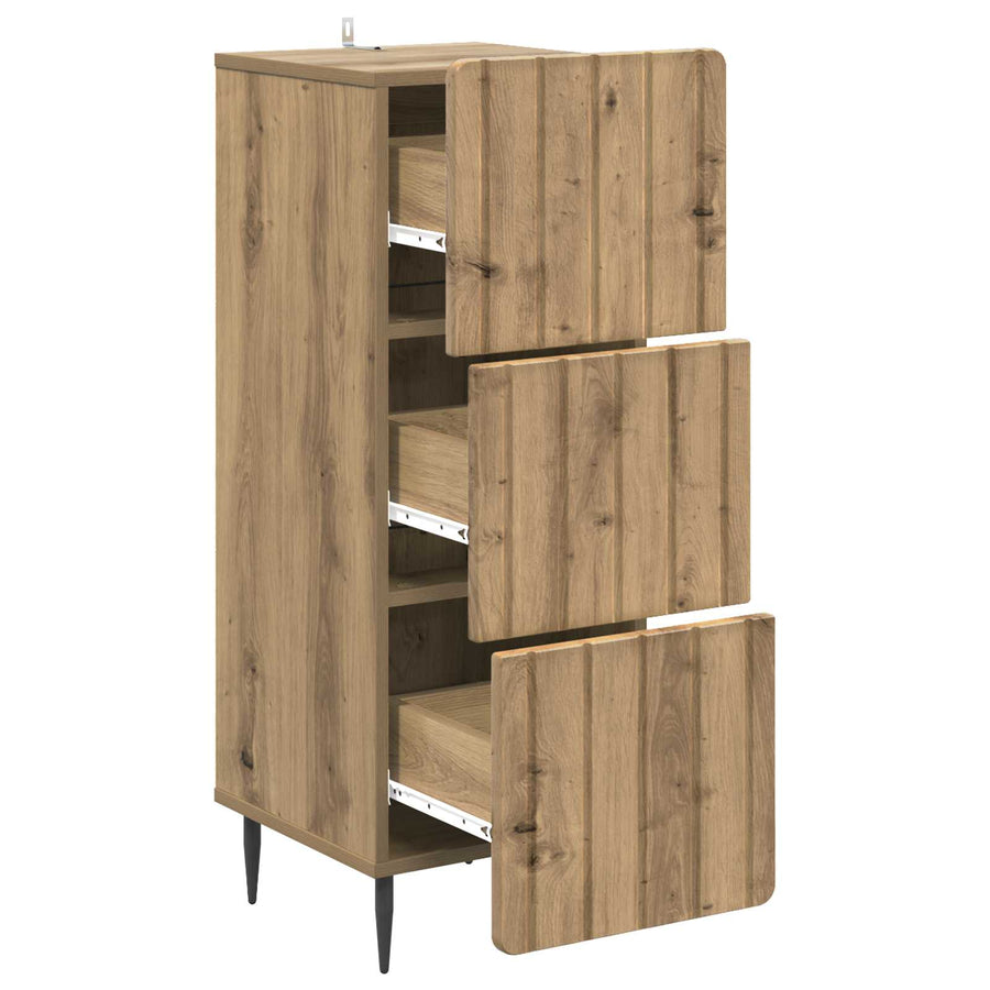 Ladenkast Artisanaal eiken 33 x 34,5 x 92 cm Bewerkt hout
