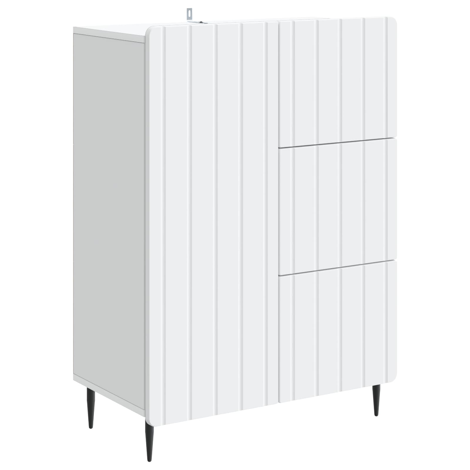 Dressoir met lade Wit 66 x 34,5 x 91,5 cm Bewerkt hout