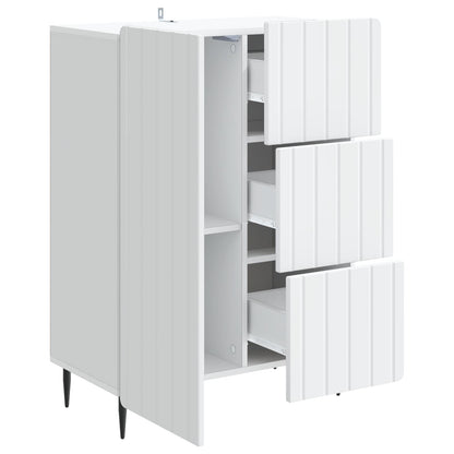 Dressoir met lade Wit 66 x 34,5 x 91,5 cm Bewerkt hout