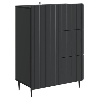 Dressoir met lade Zwart 66 x 34,5 x 91,5 cm Bewerkt hout
