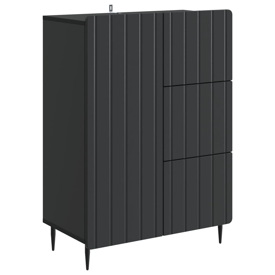 Dressoir met lade Zwart 66 x 34,5 x 91,5 cm Bewerkt hout