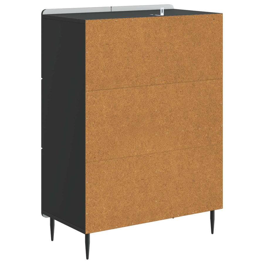 Dressoir met lade Zwart 66 x 34,5 x 91,5 cm Bewerkt hout