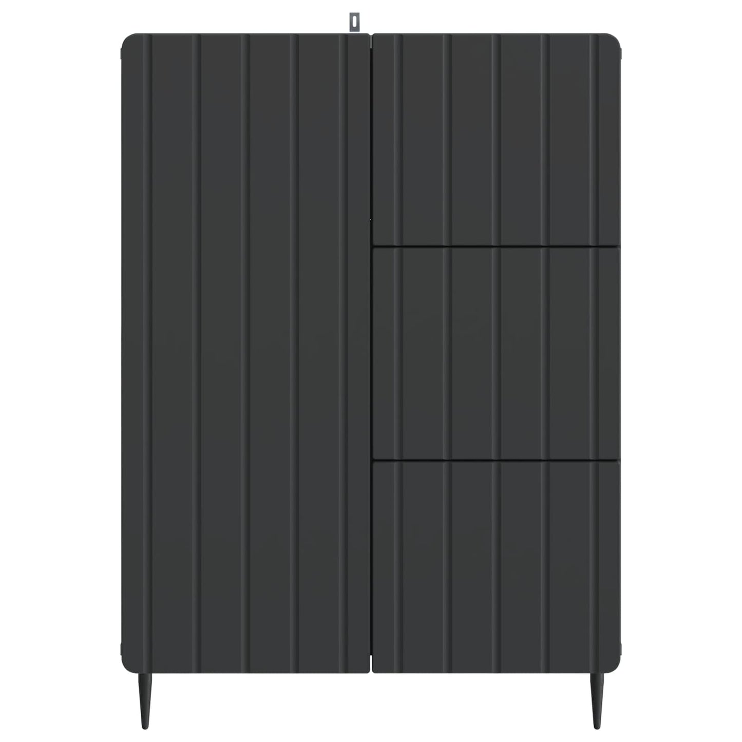 Dressoir met lade Zwart 66 x 34,5 x 91,5 cm Bewerkt hout