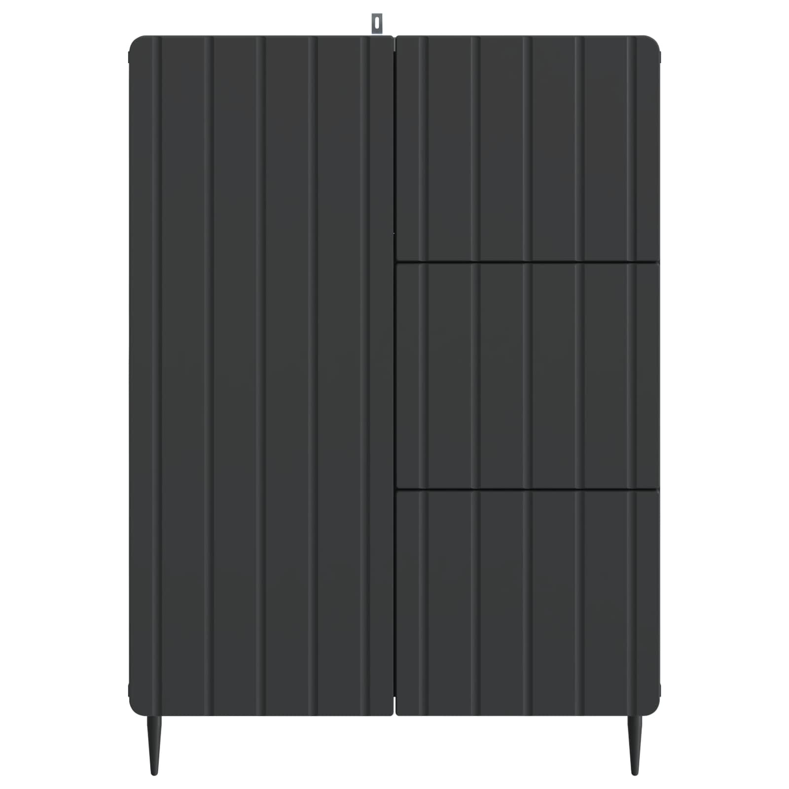 Dressoir met lade Zwart 66 x 34,5 x 91,5 cm Bewerkt hout
