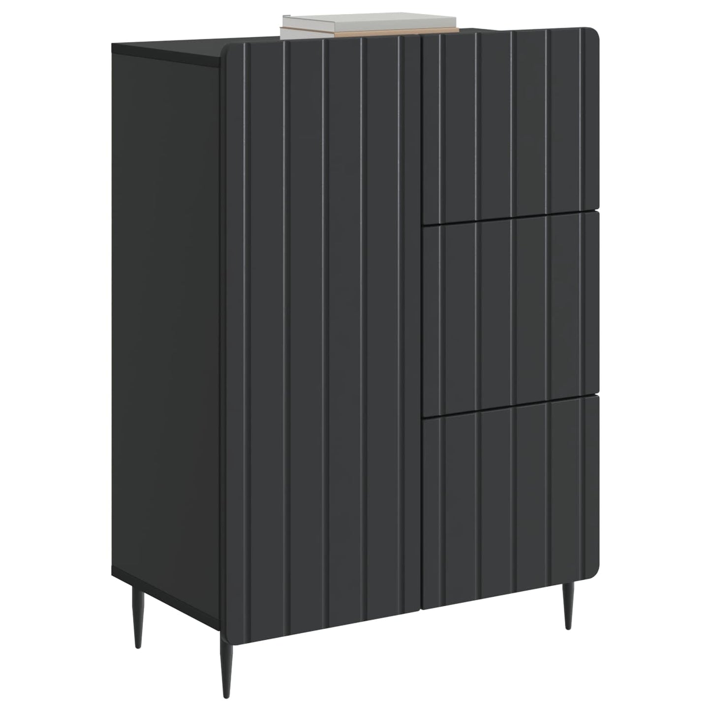 Dressoir met lade Zwart 66 x 34,5 x 91,5 cm Bewerkt hout