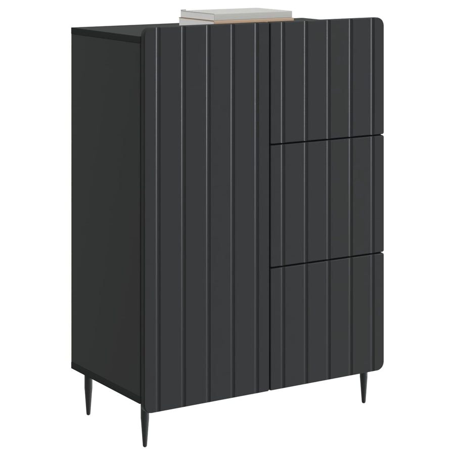 Dressoir met lade Zwart 66 x 34,5 x 91,5 cm Bewerkt hout
