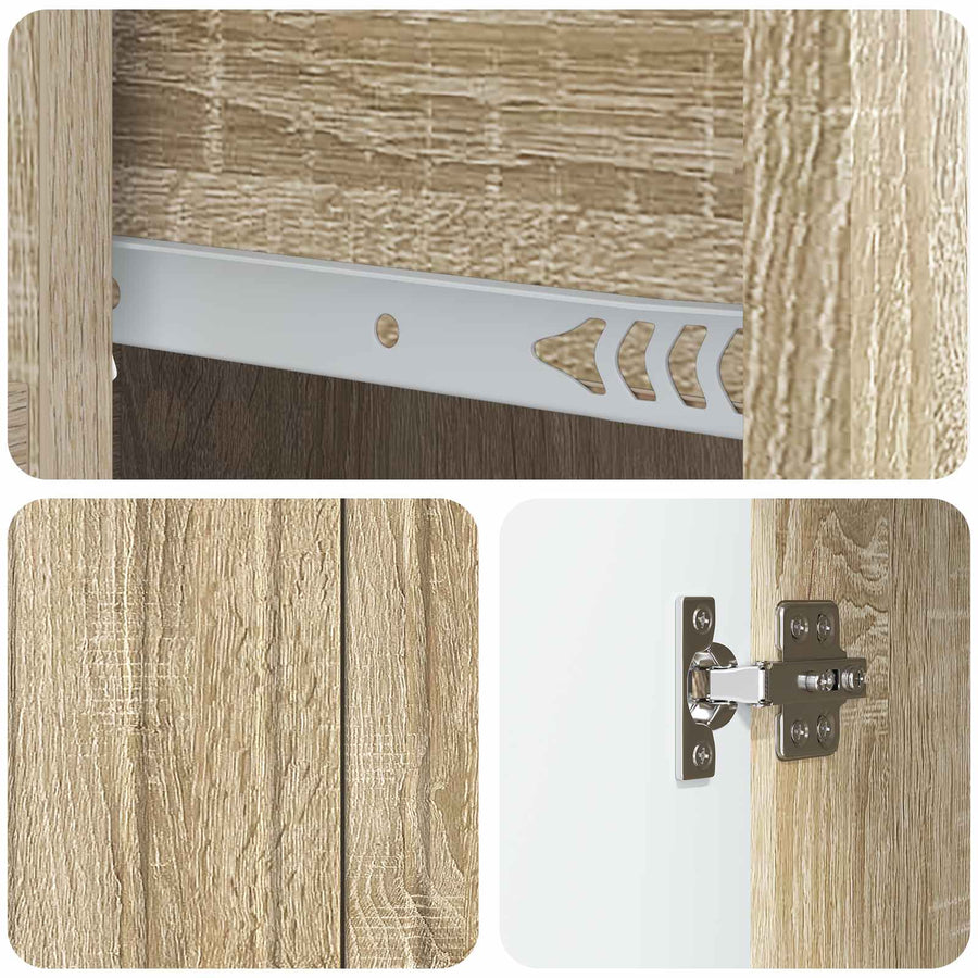Dressoir met lade Sonoma Eiken 66 x 34,5 x 91,5 cm Bewerkt hout