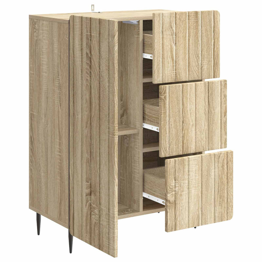 Dressoir met lade Sonoma Eiken 66 x 34,5 x 91,5 cm Bewerkt hout