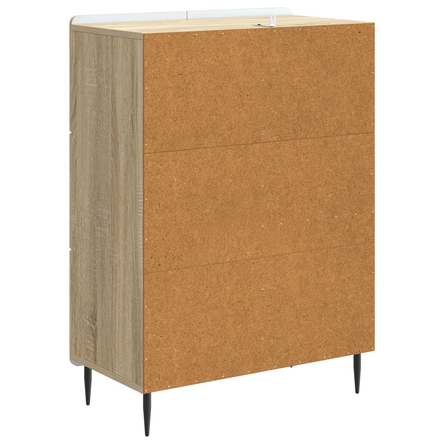 Dressoir met lade Sonoma Eiken 66 x 34,5 x 91,5 cm Bewerkt hout
