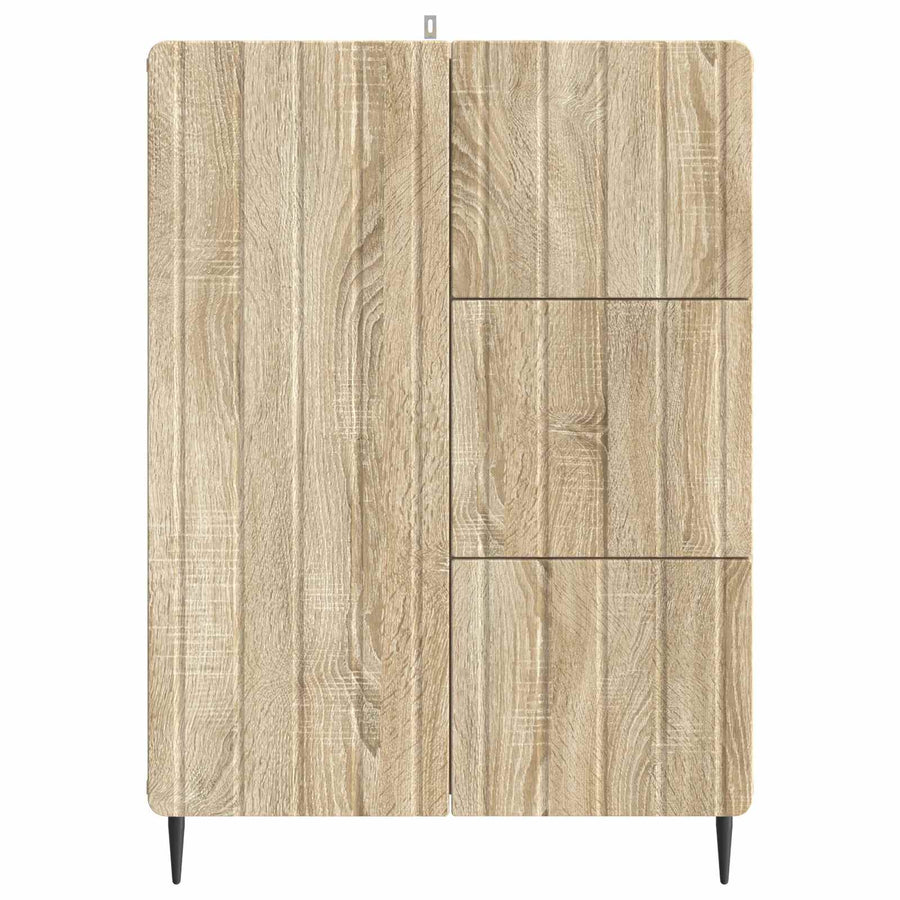 Dressoir met lade Sonoma Eiken 66 x 34,5 x 91,5 cm Bewerkt hout