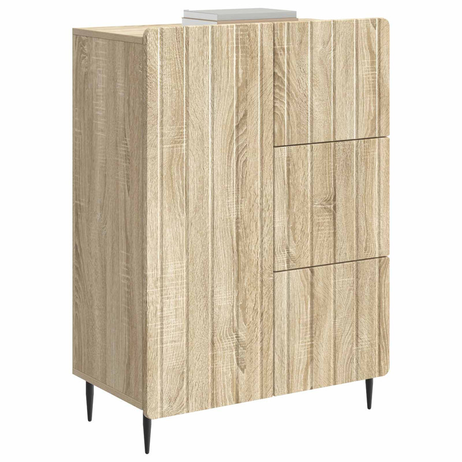 Dressoir met lade Sonoma Eiken 66 x 34,5 x 91,5 cm Bewerkt hout