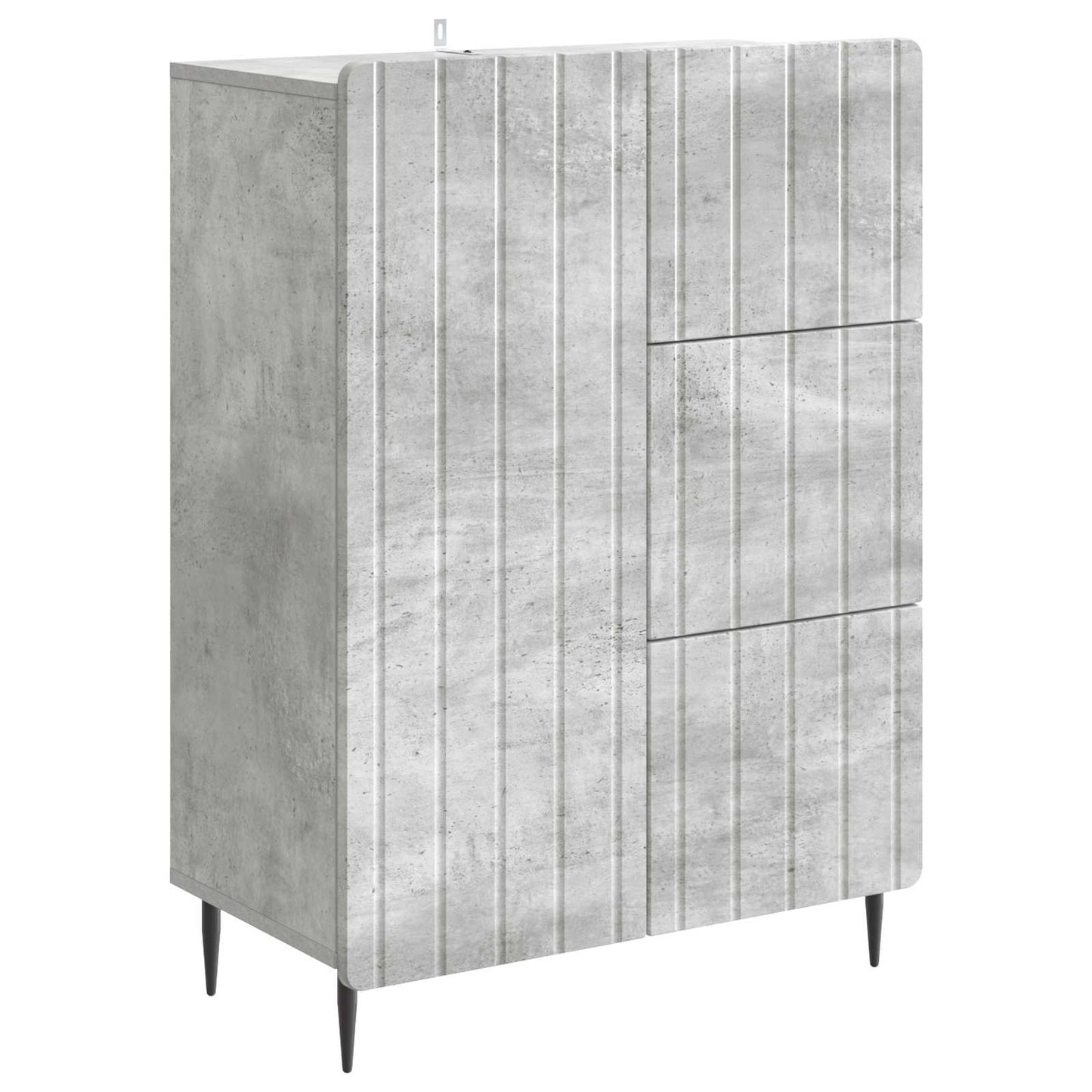 Dressoir met lade Betongrijs 66 x 34,5 x 91,5 cm Bewerkt hout