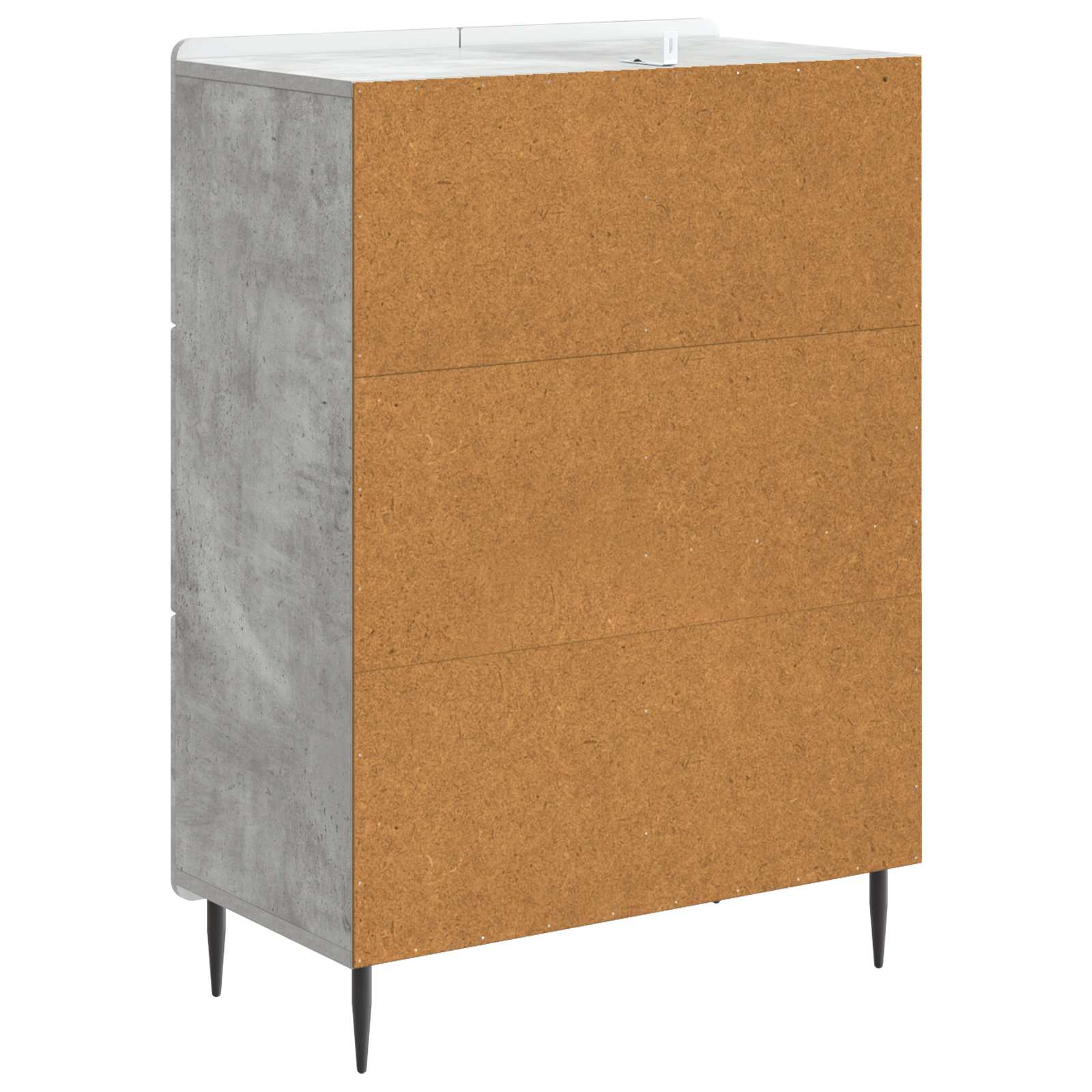 Dressoir met lade Betongrijs 66 x 34,5 x 91,5 cm Bewerkt hout