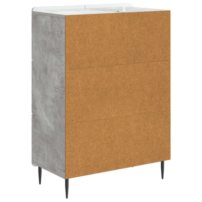 Dressoir met lade Betongrijs 66 x 34,5 x 91,5 cm Bewerkt hout