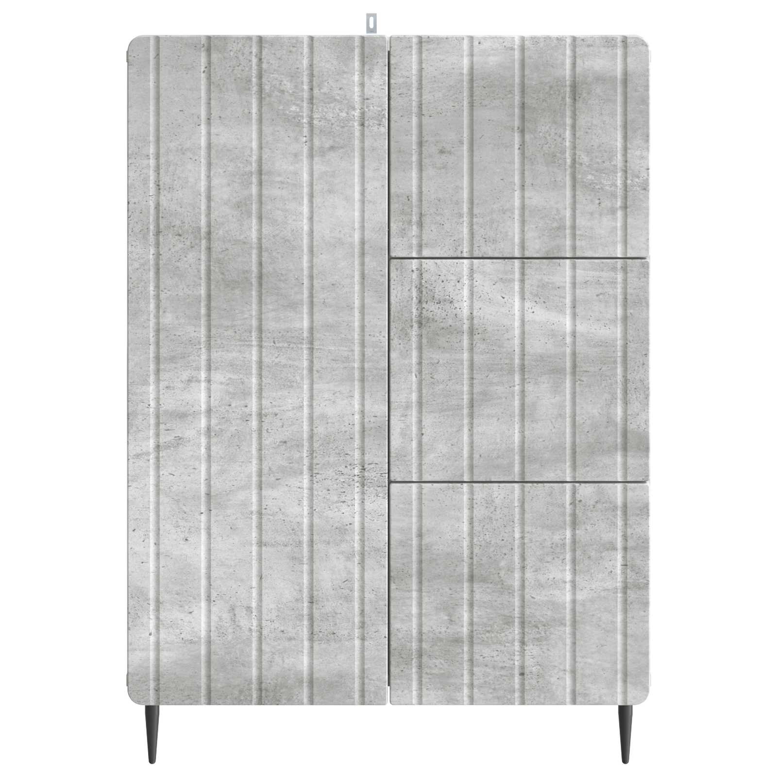 Dressoir met lade Betongrijs 66 x 34,5 x 91,5 cm Bewerkt hout