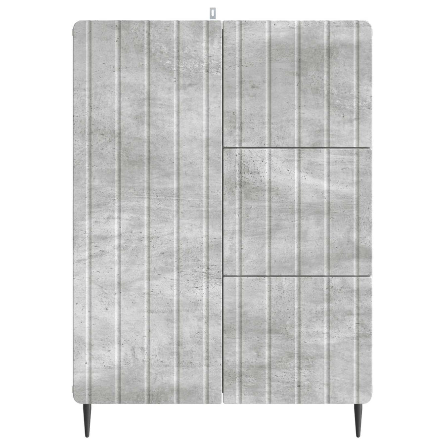 Dressoir met lade Betongrijs 66 x 34,5 x 91,5 cm Bewerkt hout