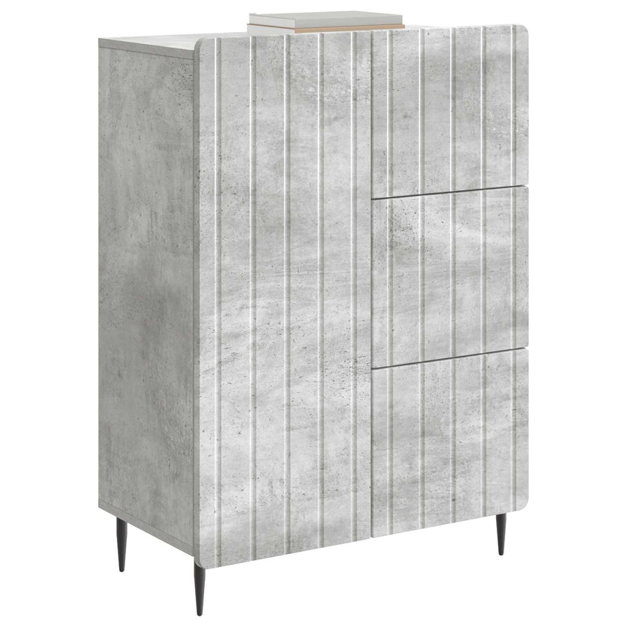 Dressoir met lade Betongrijs 66 x 34,5 x 91,5 cm Bewerkt hout