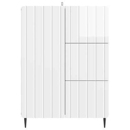 Dressoir Hoogglans Wit 66 x 34,5 x 91,5 cm Bewerkt hout