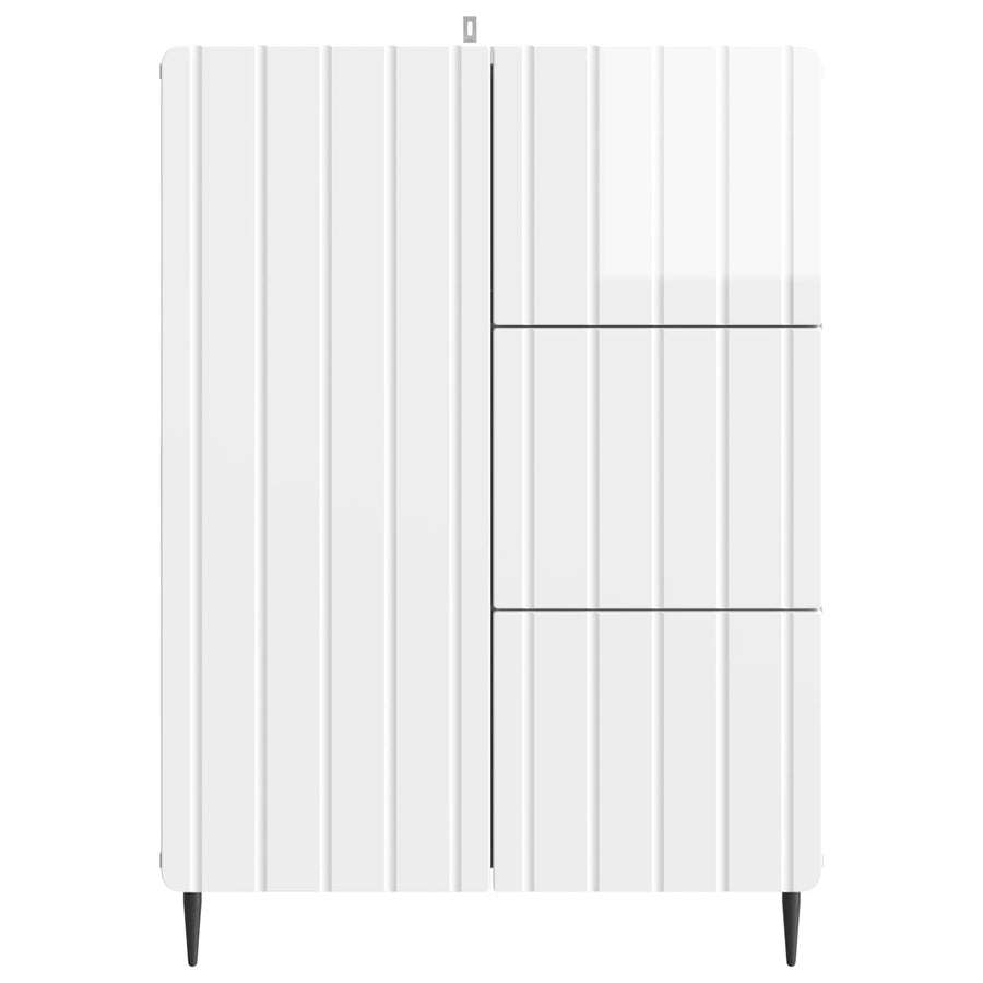 Dressoir Hoogglans Wit 66 x 34,5 x 91,5 cm Bewerkt hout