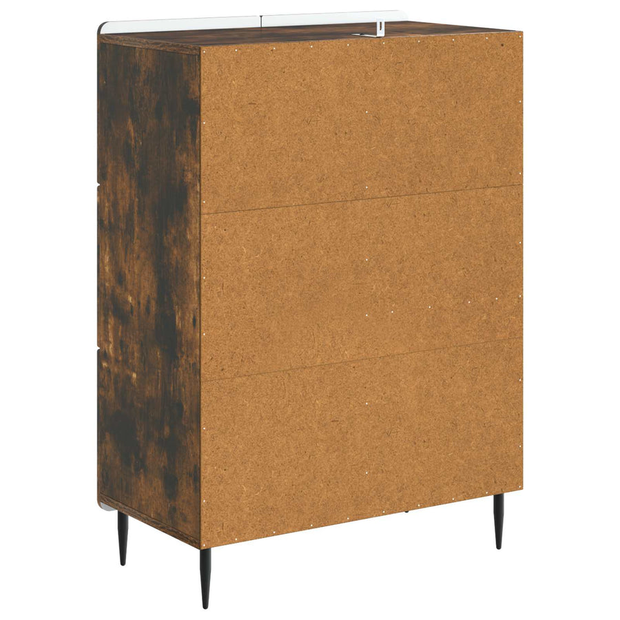 Dressoir Gerookt eiken 66 x 34,5 x 91,5 cm Bewerkt hout