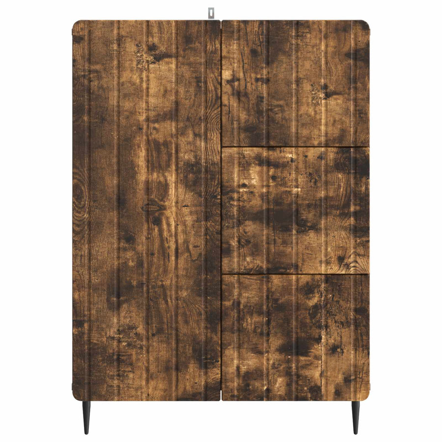 Dressoir Gerookt eiken 66 x 34,5 x 91,5 cm Bewerkt hout