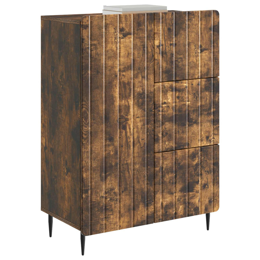 Dressoir Gerookt eiken 66 x 34,5 x 91,5 cm Bewerkt hout