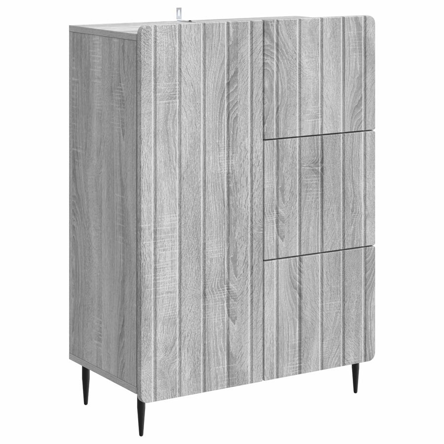 Dressoir met lade Grijs sonoma 66 x 34,5 x 91,5 cm Bewerkt hout