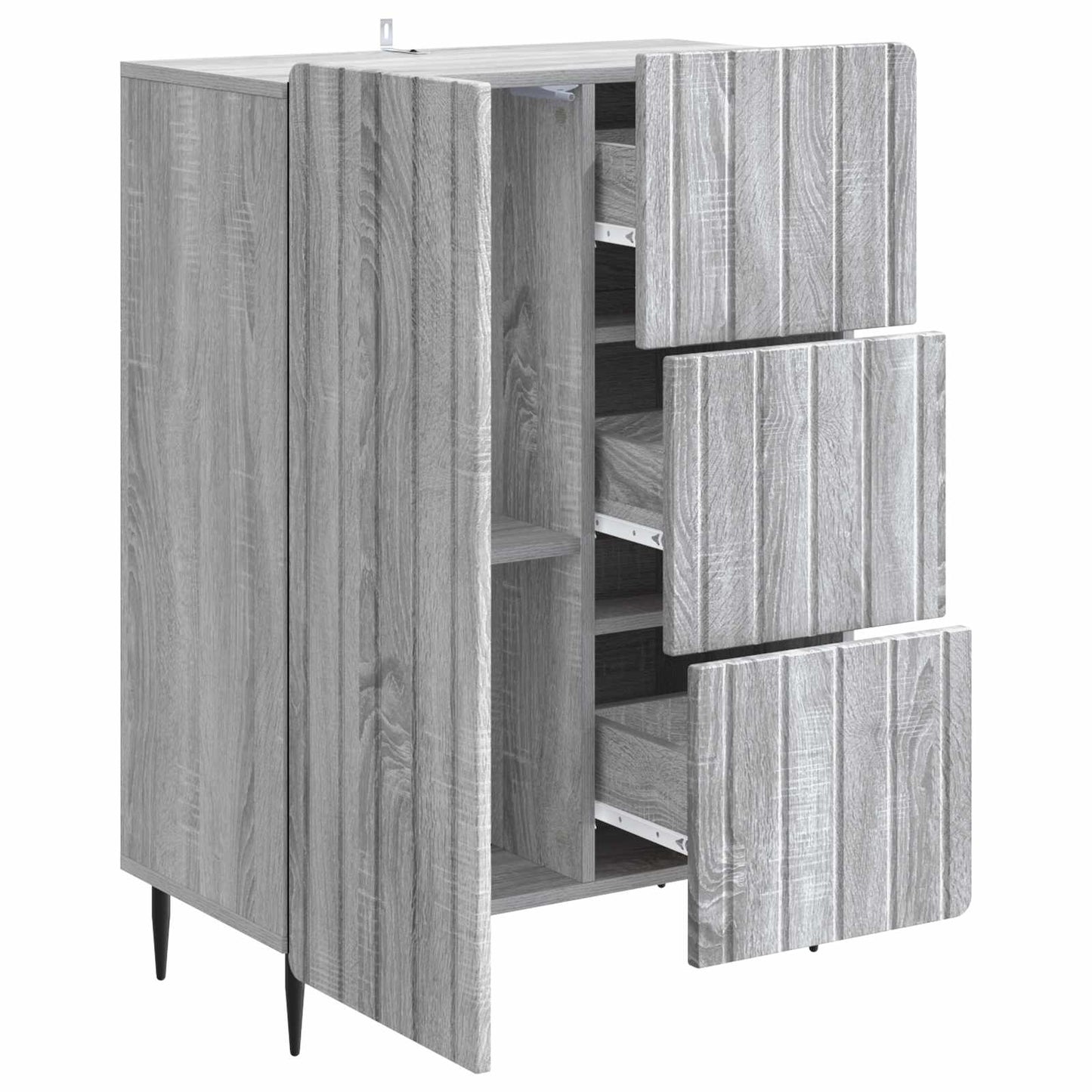 Dressoir met lade Grijs sonoma 66 x 34,5 x 91,5 cm Bewerkt hout
