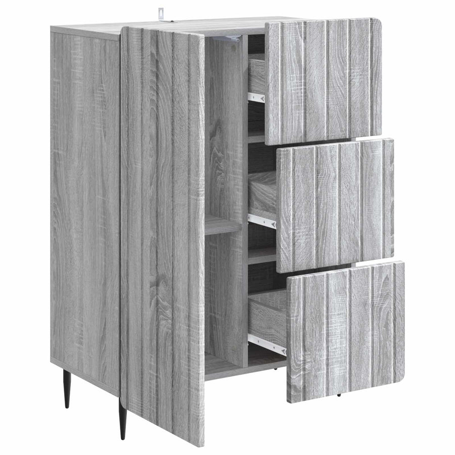 Dressoir met lade Grijs sonoma 66 x 34,5 x 91,5 cm Bewerkt hout