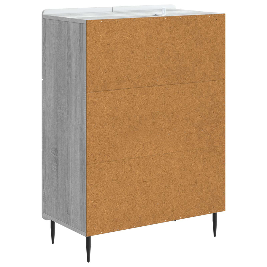 Dressoir met lade Grijs sonoma 66 x 34,5 x 91,5 cm Bewerkt hout