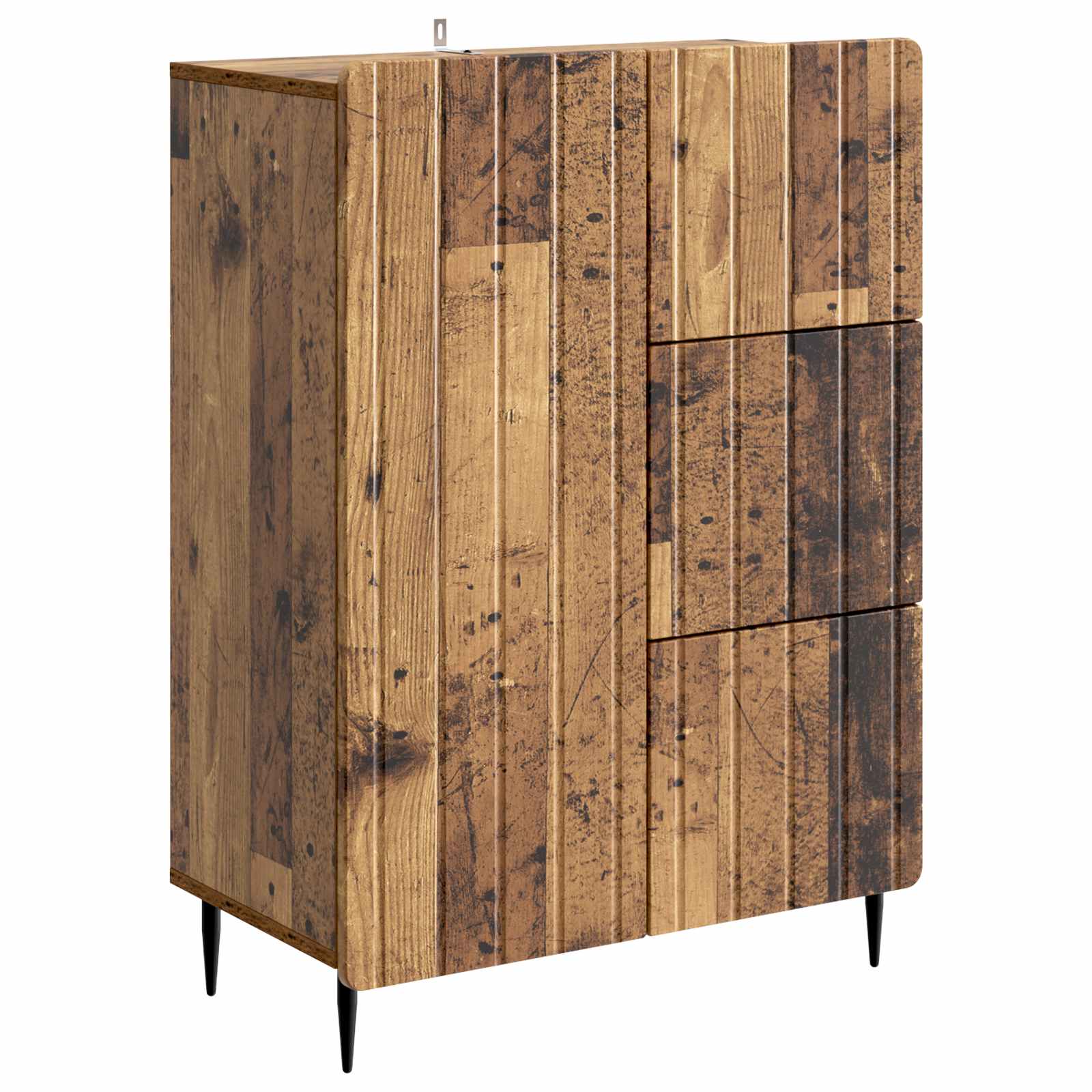 Dressoir met lade Oud hout 66 x 34,5 x 91,5 cm Bewerkt hout