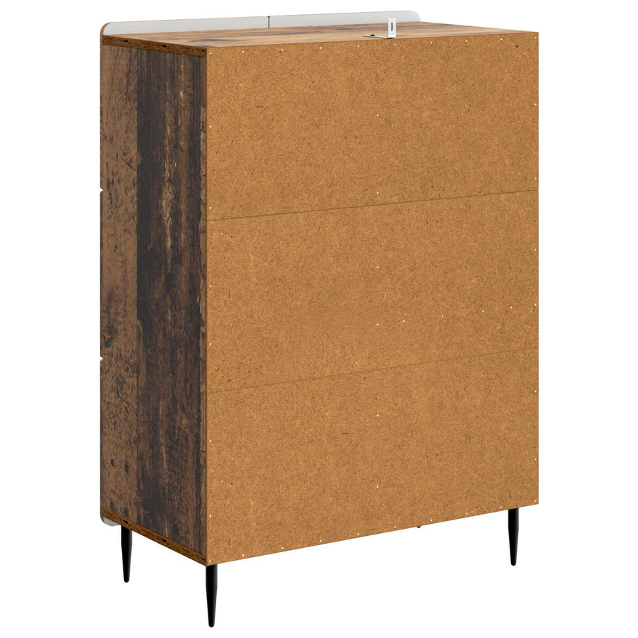 Dressoir met lade Oud hout 66 x 34,5 x 91,5 cm Bewerkt hout