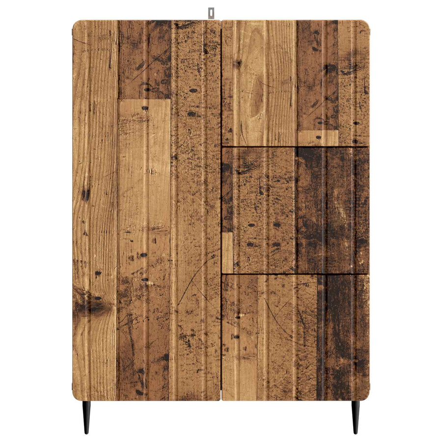 Dressoir met lade Oud hout 66 x 34,5 x 91,5 cm Bewerkt hout