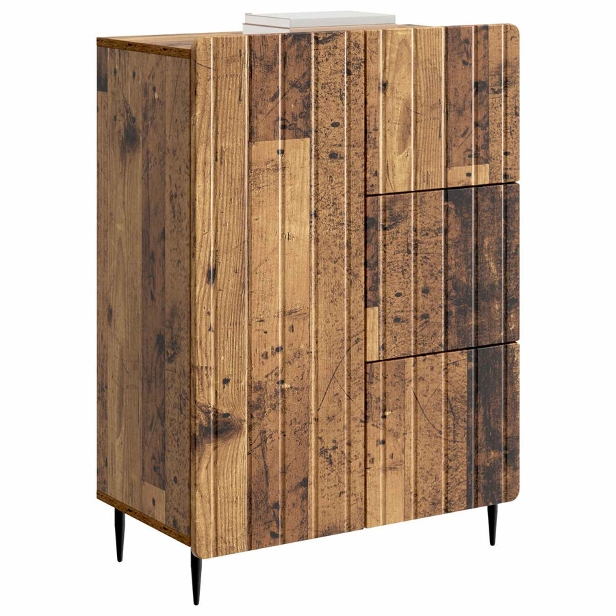 Dressoir met lade Oud hout 66 x 34,5 x 91,5 cm Bewerkt hout