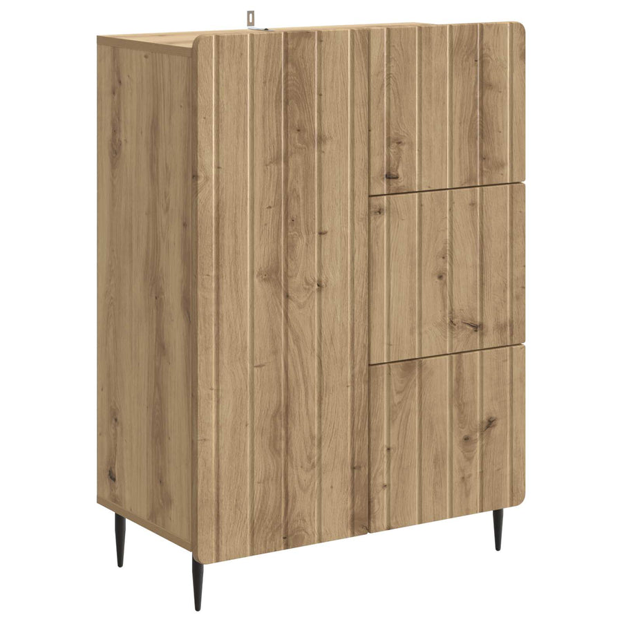 Dressoir Artisanaal eiken 66 x 34,5 x 91,5 cm Bewerkt hout